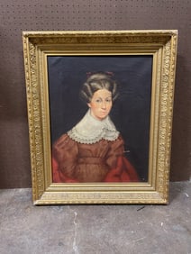 UNSIGNED PORTRAIT OF A MIDDLE AGED LADY.