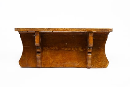 VICTORIAN GRAIN PAINTED SHELF.