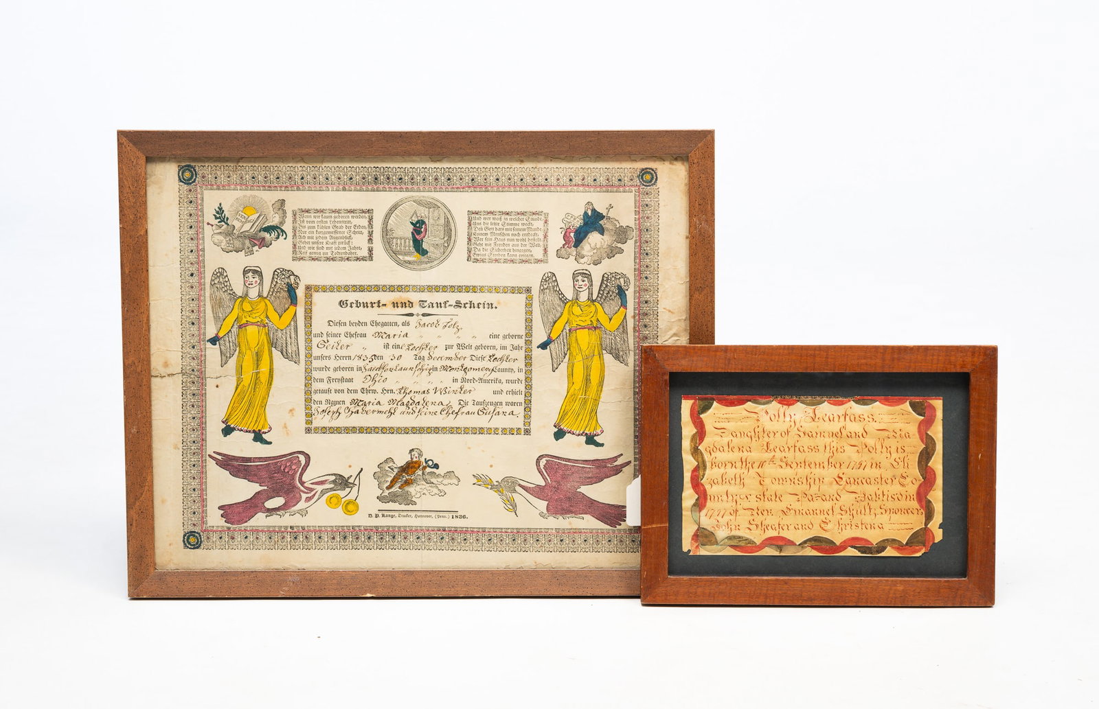 TWO FRAKTUR. (1 of 4)