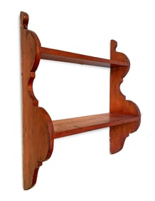 AMERICAN TWO-TIER GRADUATED WALL SHELF.