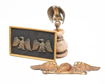 FOUR BRASS EAGLES.