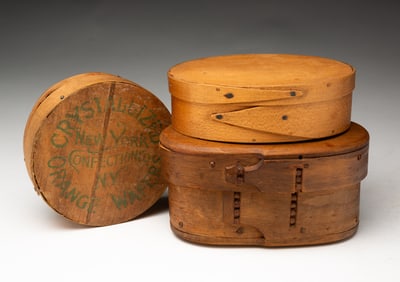 THREE BENTWOOD BOXES, INCL. NEW YORK CONFECTION CO.