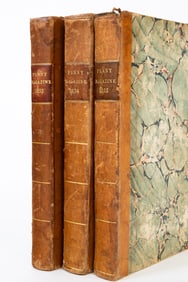 THREE BOUND VOLUMES OF "PENNY MAGAZINE".