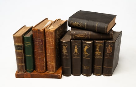 COLLECTION OF BOOKS, INCL. SEVEN VOLUMES OF CHARLES DICKENS (ENGLISH, 1812-1870).