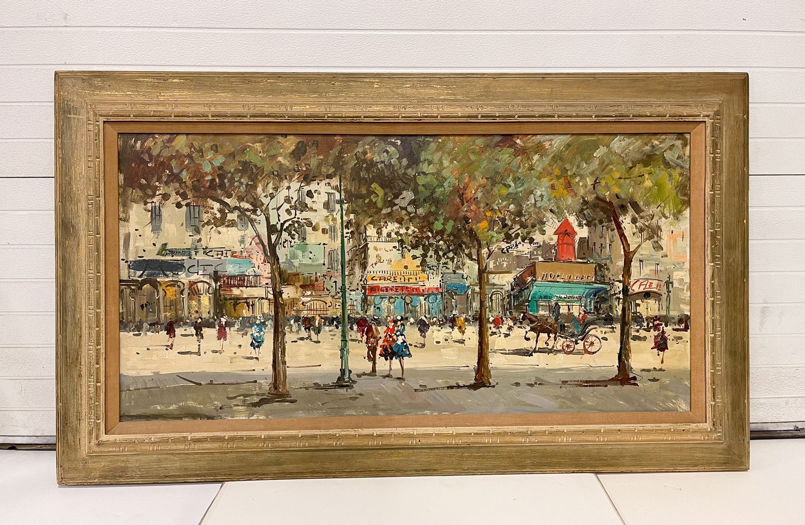 ANTONIO DEVITY (ITALIAN, 1901-1993) OIL ON CANVAS OF PARISIAN STREET SCENE. (1 of 4)