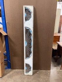 PULLMAN CAR LEADED AND COLORED GLASS TRANSOM.