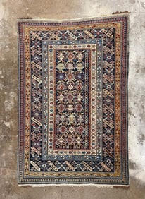 CAUCASIAN KUBA CHICHI WOOL AREA RUG.