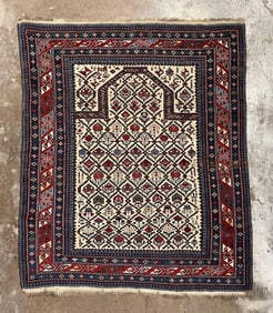 CAUCASIAN WOOL PRAYER RUG.