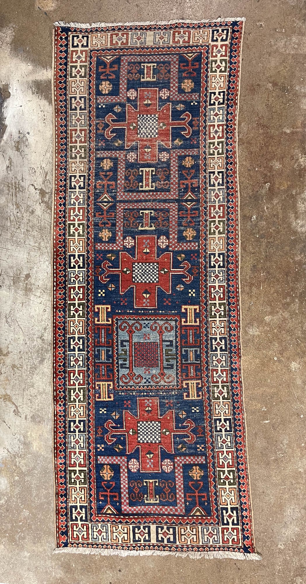 CAUCASIAN WOOL RUNNER. (1 of 5)