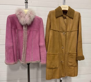 TWO SUEDE COATS.