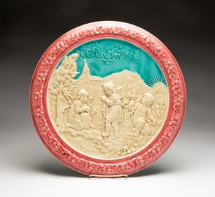 LARGE SCHUTZ CILLI MAJOLICA CHARGER.