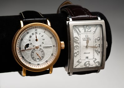 TWO MENS WRISTWATCHES.