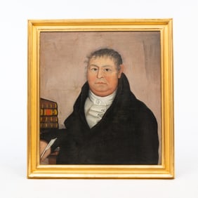 AFTER AMMI PHILLIPS (AMERICAN, 1788-1865), PORTRAIT OF A PHYSICIAN.