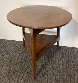 GEORGE III OAK CRICKET TABLE.