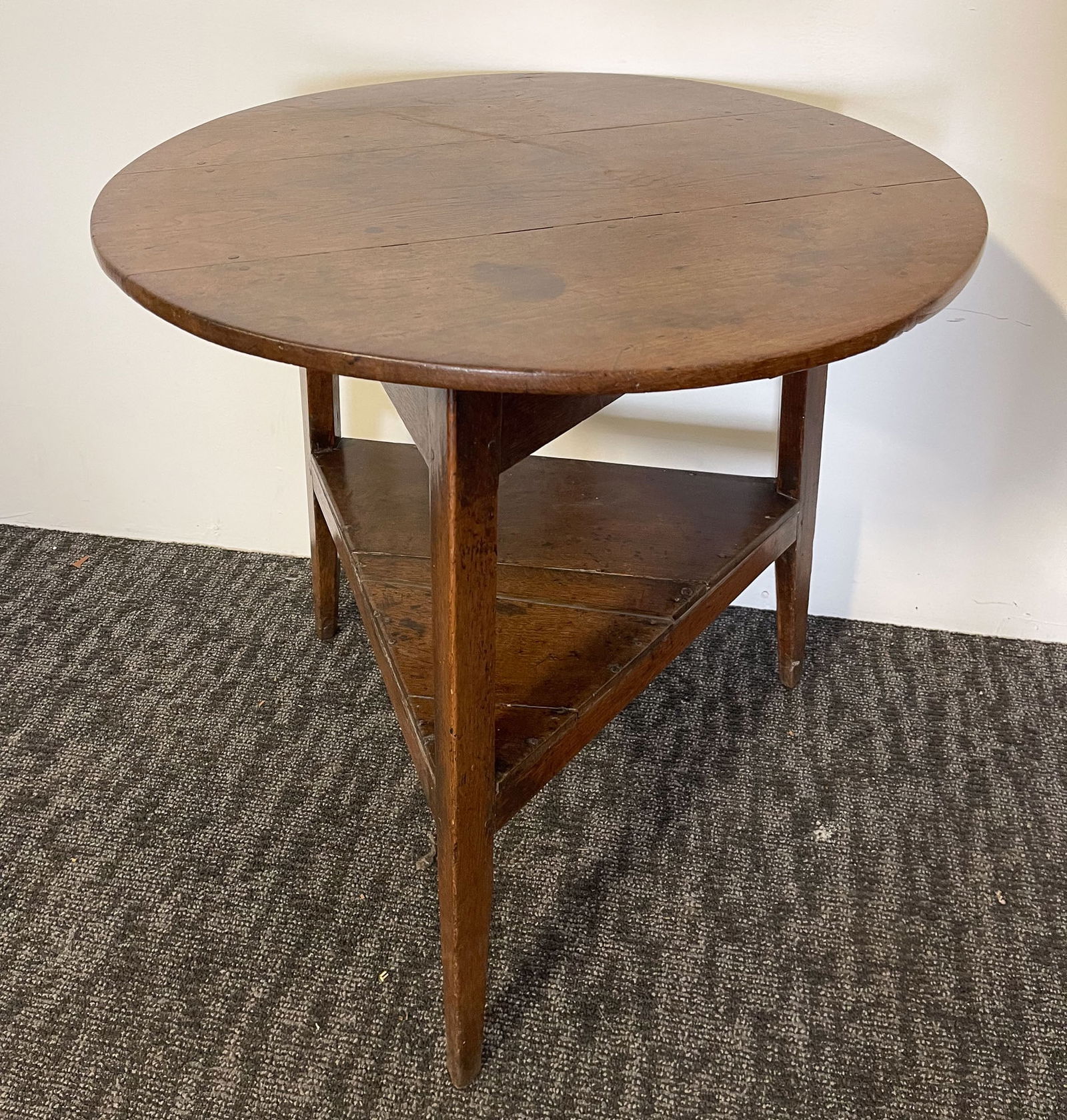 GEORGE III OAK CRICKET TABLE. (1 of 1)