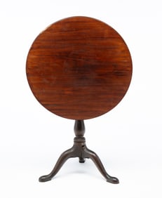 AMERICAN QUEEN ANNE MAHOGANY BIRDCAGE-ACTION CANDLESTAND.