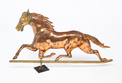 FULL-BODIED RUNNING HORSE WEATHERVANE.