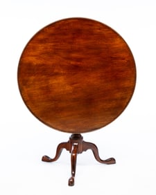 EXCEPTIONAL PHILADELPHIA CHIPPENDALE MAHOGANY BIRDCAGE-ACTION TEA TABLE.