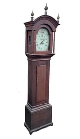 FEDERAL CHERRY TALL CASE CLOCK.