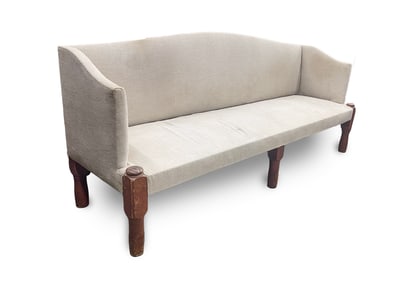 AMERICAN EMPIRE MAPLE HIGH-BACK SOFA.