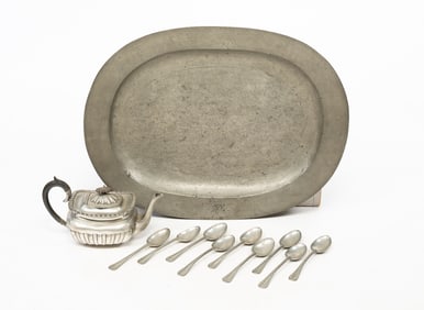 SELECTION OF ENGLISH PEWTER.