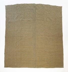 HEAVY HOMESPUN WOOL BED COVER.