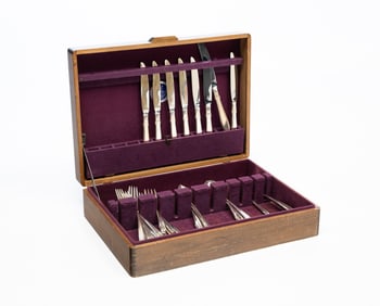 PARTIAL SET OF GORHAM STERLING SILVER "NOCTURNE" FLATWARE.