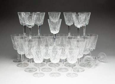 GROUP OF WATERFORD "LISMORE" STEMWARE.