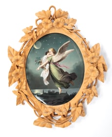 K.P.M. PORCELAIN OVAL PLAQUE SIGNED "L. BEETZ".
