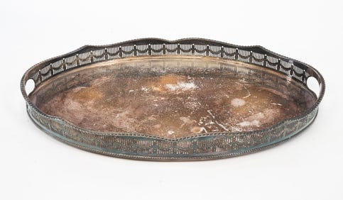 ENGLISH SHEFFIELD SILVER PLATE TRAY.