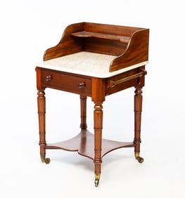 MARBLE TOP WASHSTAND.
