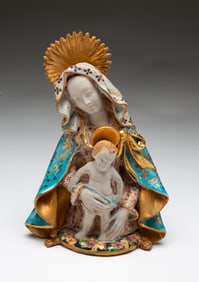 EUGENIO PATTARINO (ITALIAN, 1885-1971) MADONNA AND CHILD FIGURE.