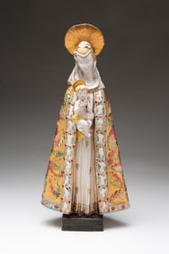 IN THE STYLE OF EUGENIO PATTARINO (ITALIAN, 1885-1971) "MADONNA OF THE OAK TREE" FIGURE.