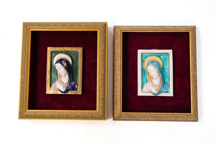 EUGENIO PATTARINO (ITALIAN, 1885-1971) "MADONNA" DIMENSIONAL WALL PLAQUES.