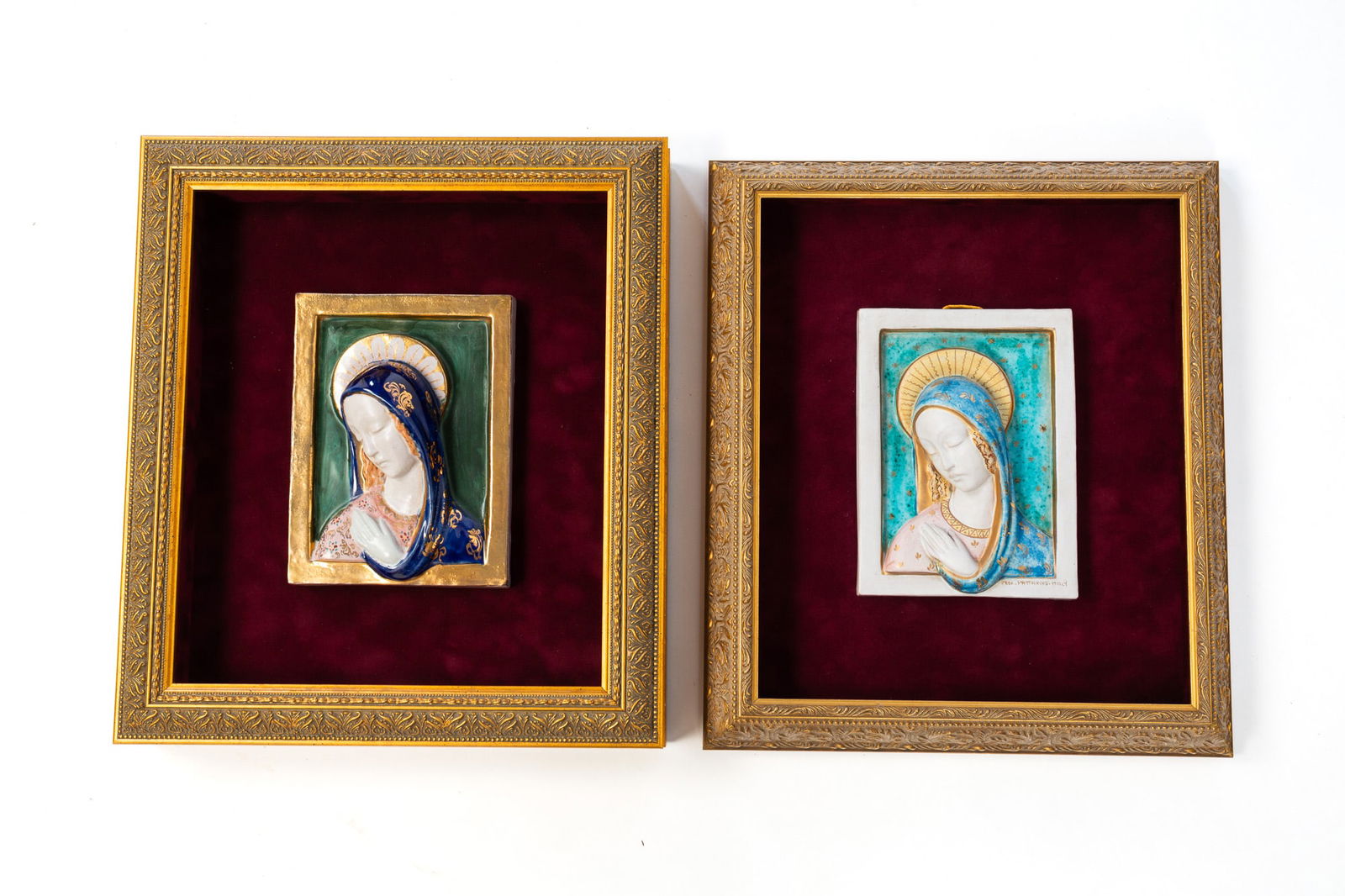 EUGENIO PATTARINO (ITALIAN, 1885-1971) "MADONNA" DIMENSIONAL WALL PLAQUES. (1 of 4)