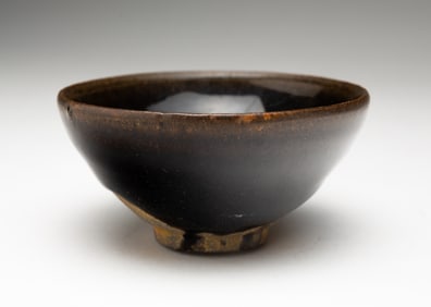 CHINESE JIAN HARE'S FUR STONEWARE TEA BOWL.