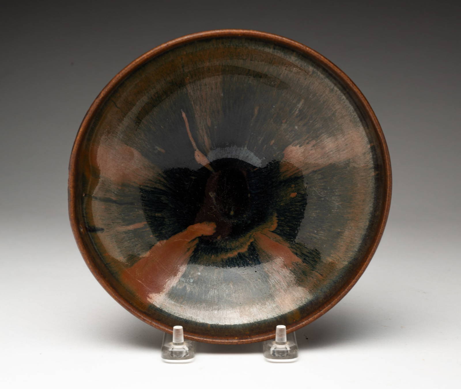 JAPANESE TENMOKU GLAZED BOWL.