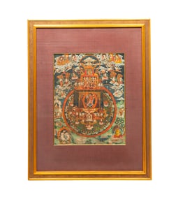 TIBETAN THANGKA OF VAJRAYOGINI.