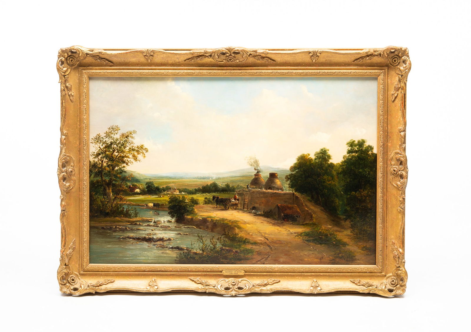 ALFRED VICKERS SR. (ENGLAND, 1786-1868) RIVER LANDSCAPE. (1 of 7)