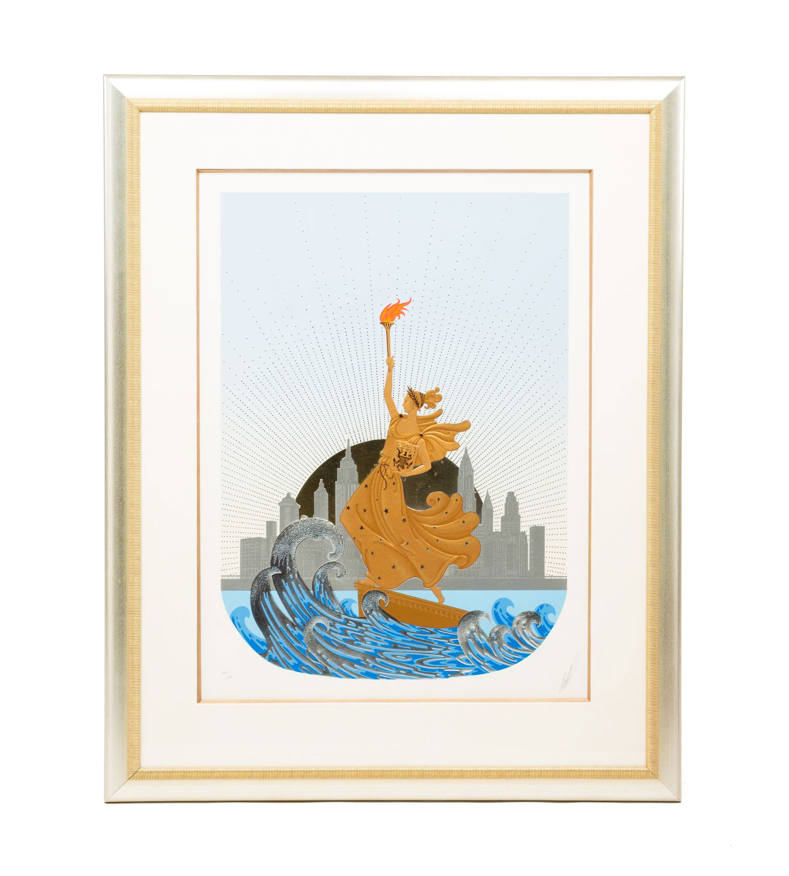 ERTE (RUSSIAN/FRENCH, 1892-1990) "STATUE OF LIBERTY, DAY" SERIGRAPH. (1 of 6)