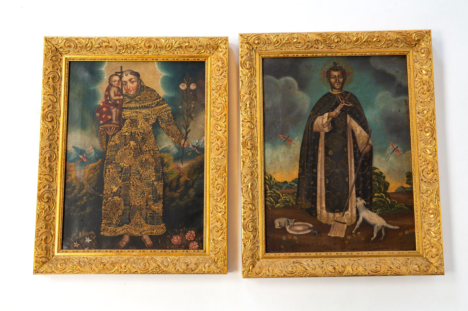 TWO PORTRAITS: SAN ANTONIO AND SAINT MARTIN DE PORRES. (1 of 4)