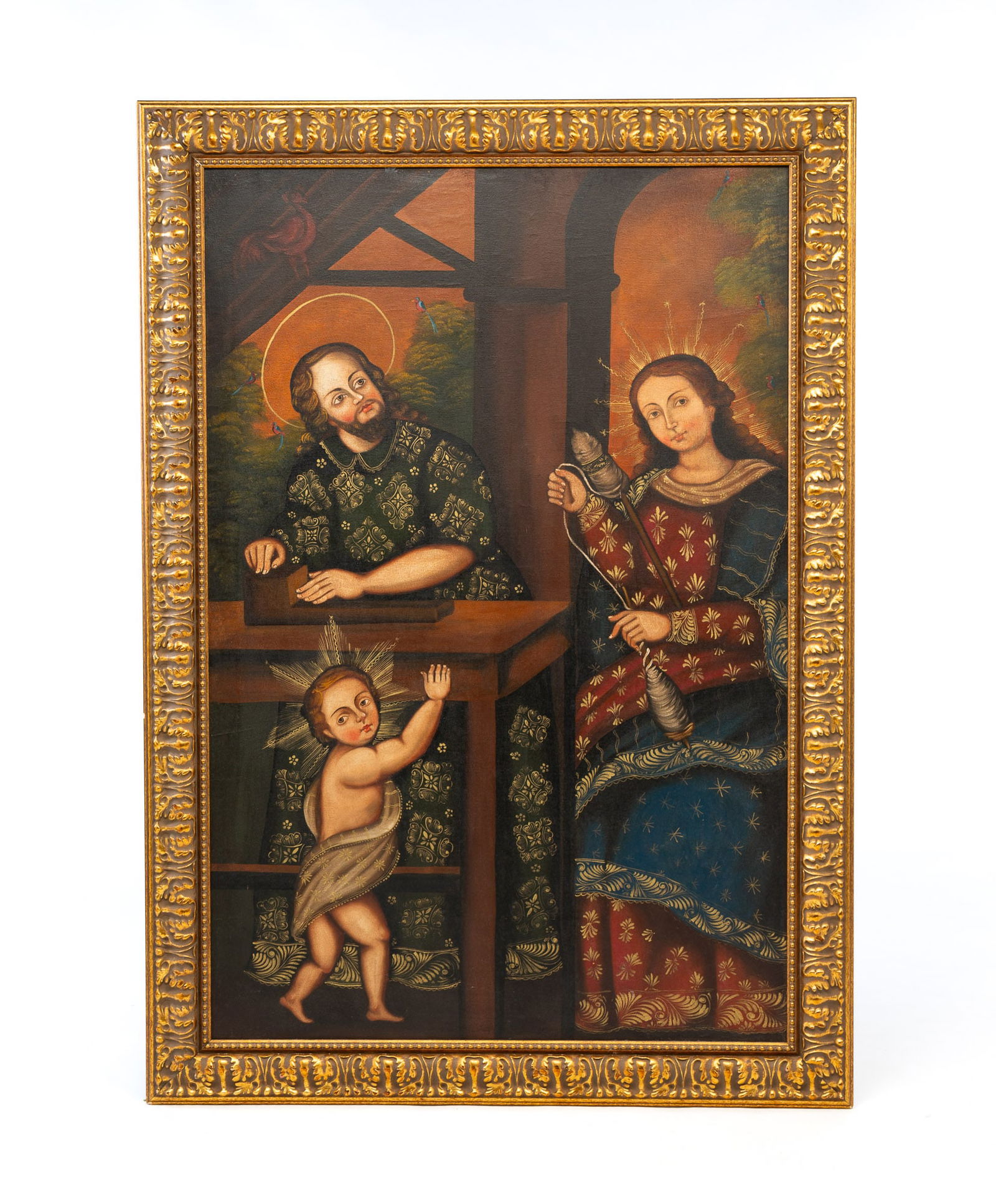 LARGE PORTRAIT OF MARY, JOSEPH AND THE CHRIST CHILD. (1 of 3)