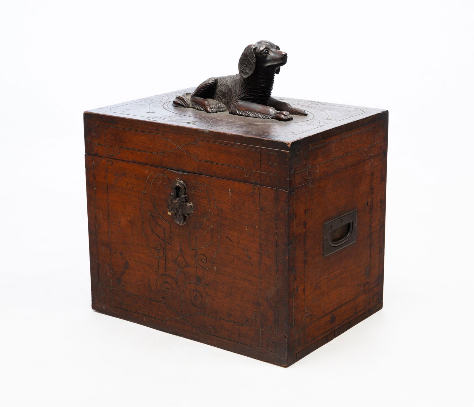 AMERICAN EASTLAKE MAHOGANY CELLARETTE. (1 of 6)