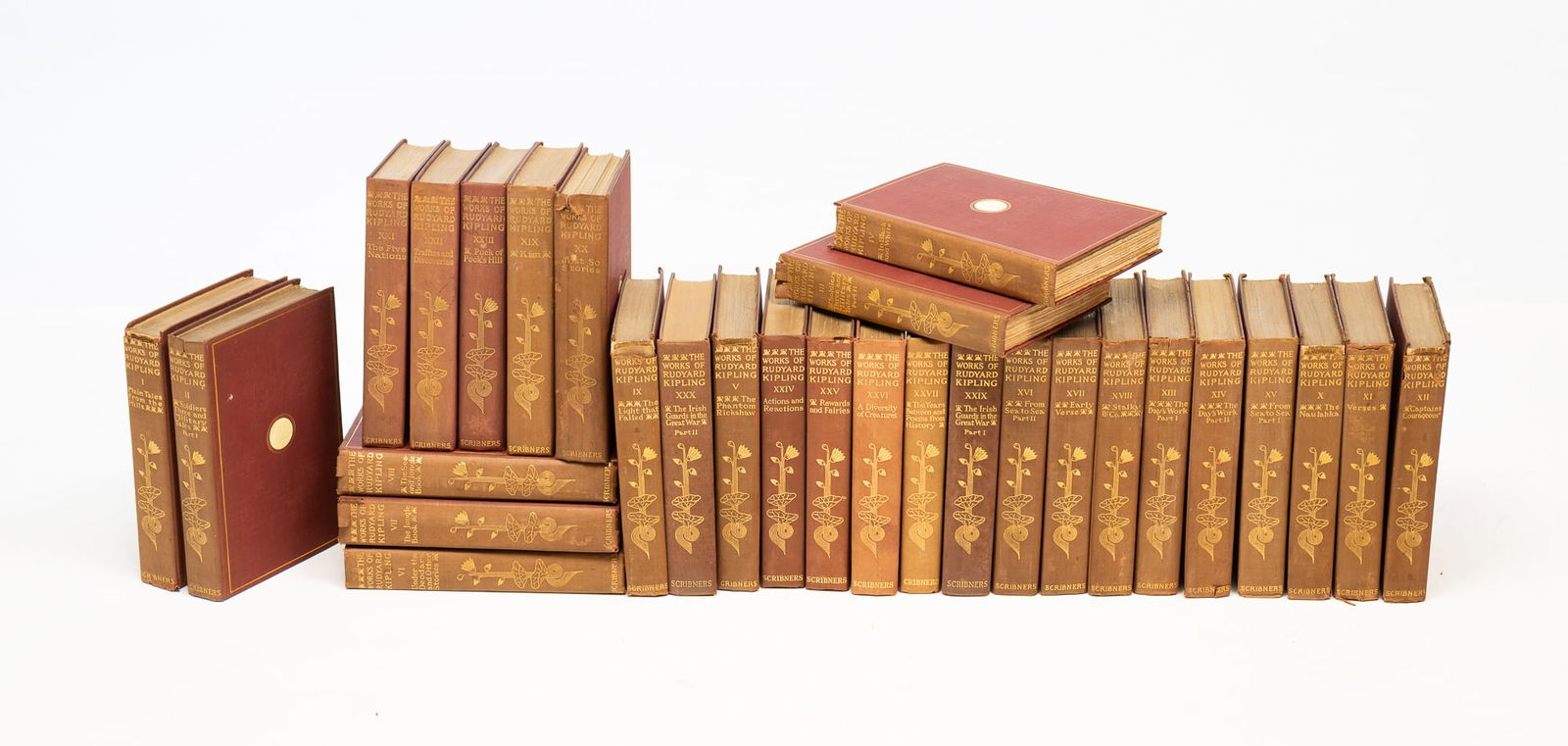 TWENTY-NINE VOLUMES OF "THE WORKS OF RUDYARD KIPLING." (1 of 9)