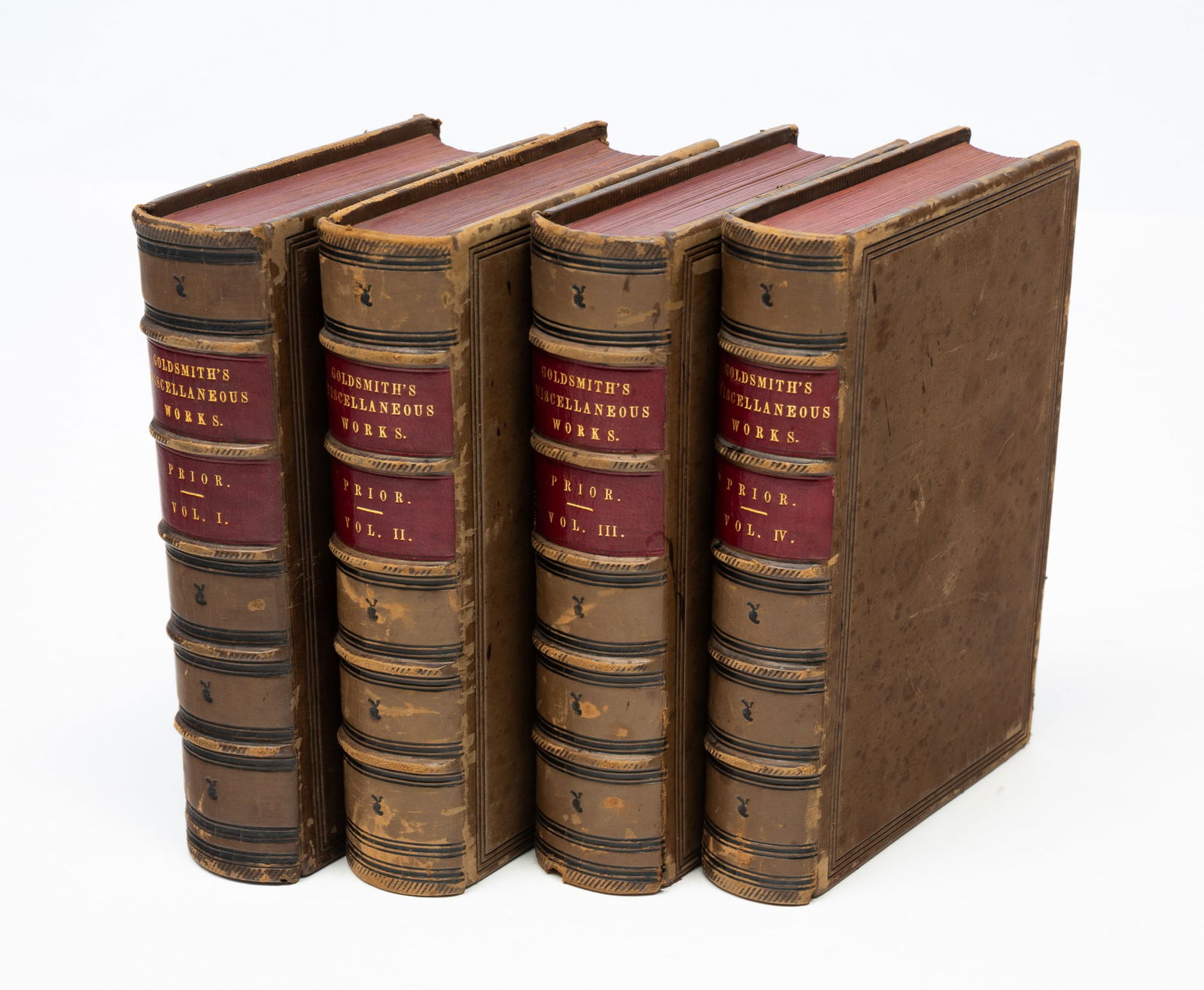 FOUR VOLUME SET "GOLDSMITH'S MISCELLANEOUS WORKS" BY JAMES PRIOR. (1 of 5)