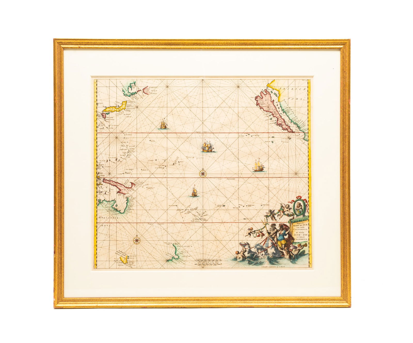 L. RENARD MAP OF THE PACIFIC OCEAN WITH CALIFORNIA. (1 of 6)