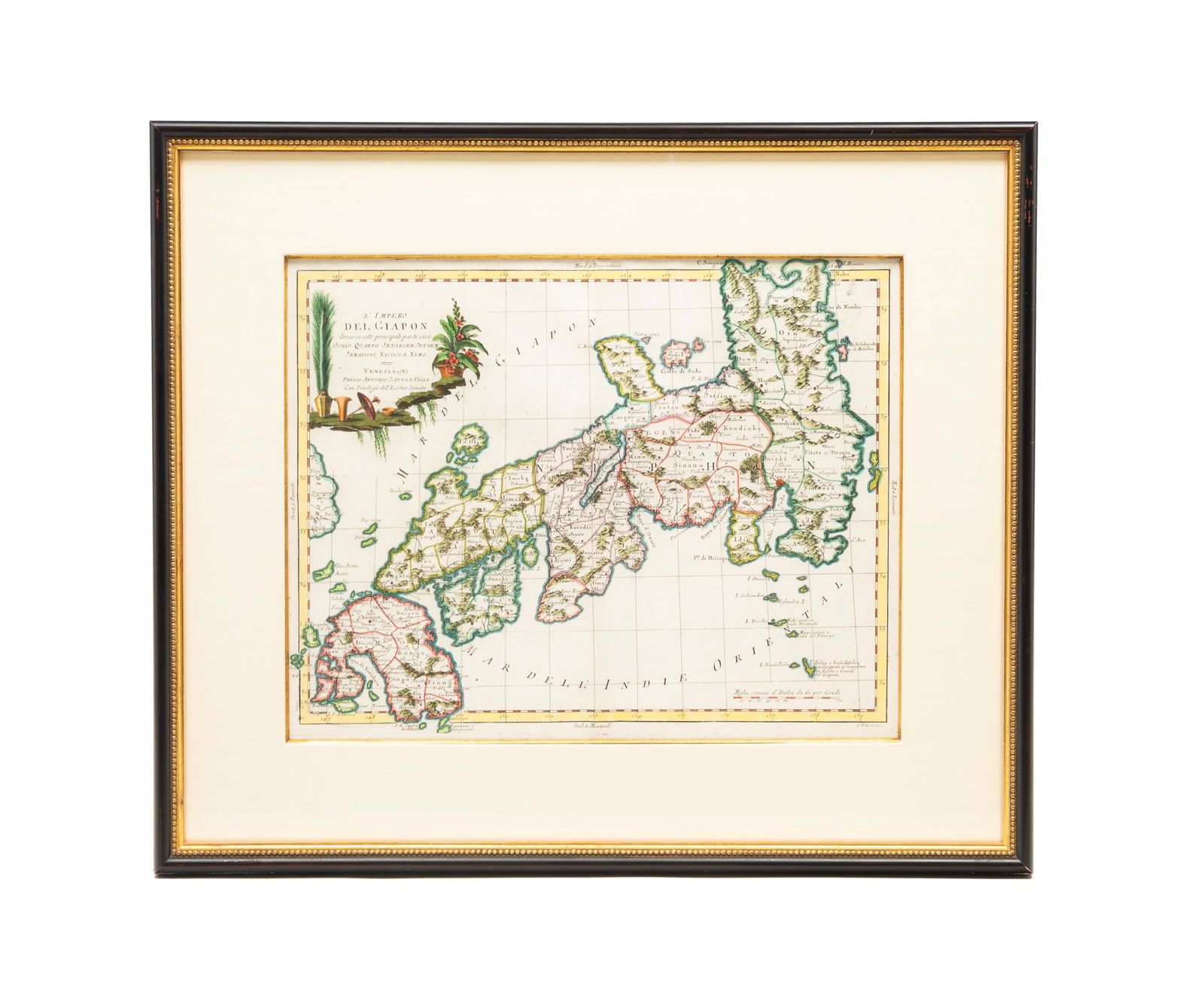 ANTONIO ZATTA AND SONS MAP OF "L'IMPERO DEL GIAPON" (EMPIRE OF JAPAN). (1 of 7)