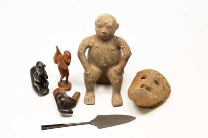 ASSEMBLED GROUP OF SIX MULTICULTURAL ITEMS.