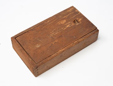 BOXED SET OF PINE HANDLED TOOLS.