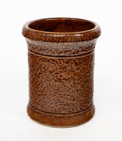 AMERICAN GLAZED SEWER TILE UMBRELLA STAND.